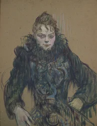 Frau mit schwarzem Boa, 1892